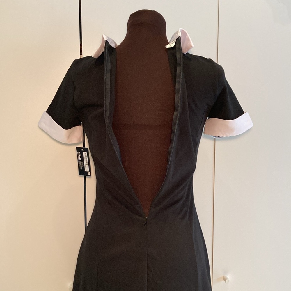 Spirit Halloween dress Peter Pan collar short sleeves S free earrings - Picture 5 of 16